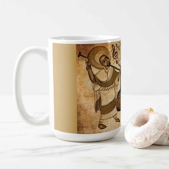 Sankt Yared & det etiopiska musikinstrumentet Kaffemugg (Med munk)
