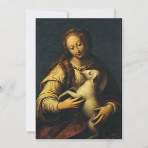 Sankta Agnes av Orsola Maddalena Caccia Julkort