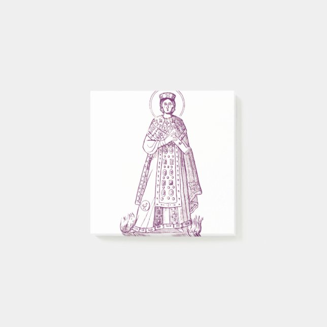 Sankta Agnes av Rom grekisk mosaik Post-it Block (Framsida)