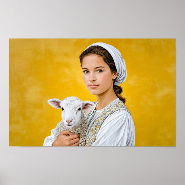 Sankta Agnes av Rom: Osculd och mod Poster (Framsidan)