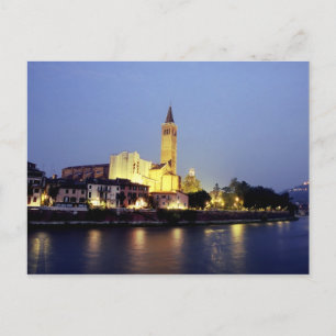Sankta Anastasia-kyrkan i Verona, Italien. Vykort
