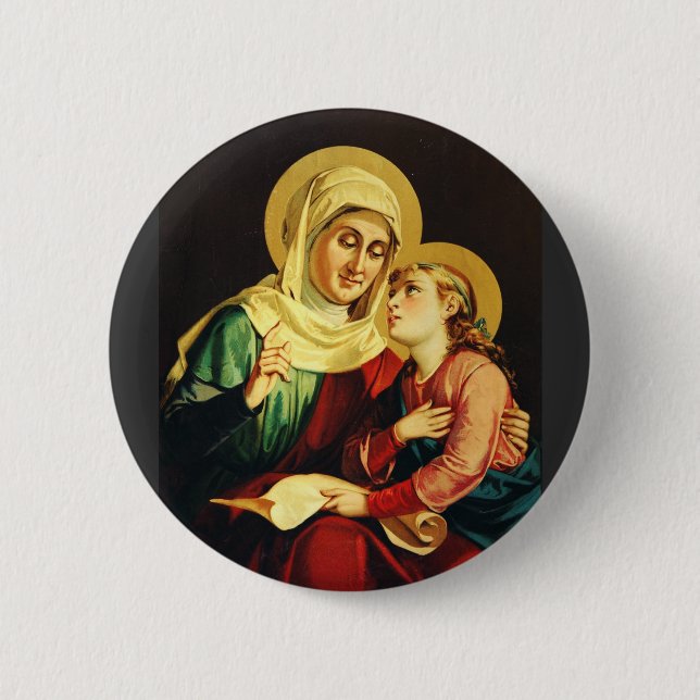 Sankta Anna och Jungfru Maria Knapp (Framsida)