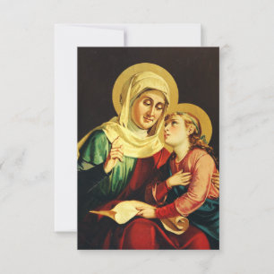 Sankta Anna och Jungfru Maria Tack Kort