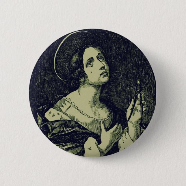 Sankta Apollonia jungfru och martyr Knapp (Framsida)