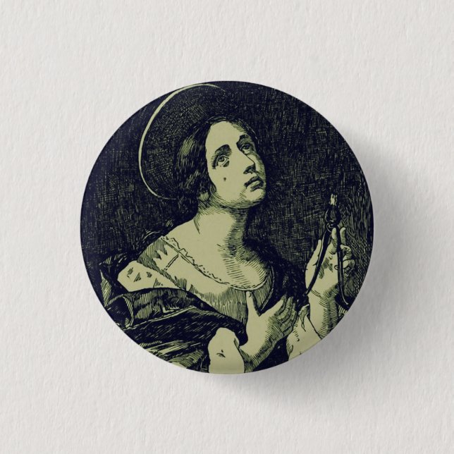 Sankta Apollonia jungfru och martyr Knapp (Framsida)