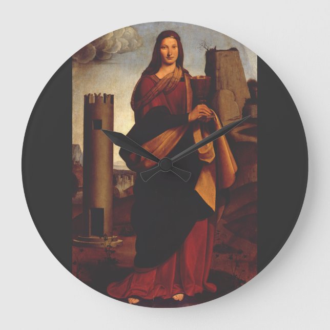 Sankta Barbara av Giovanni Antonio Boltraffio Stor Klocka (Framsida)