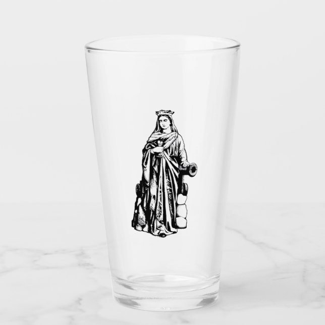 Sankta Barbara den store martyren Helig grafisk ko Glaskopp (Framsida)