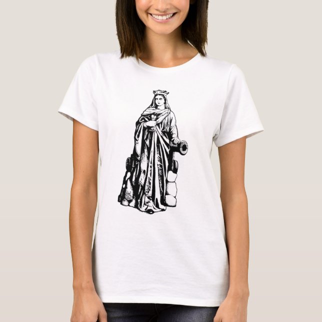 Sankta Barbara den store martyren Helig grafisk ko T Shirt (Framsida)