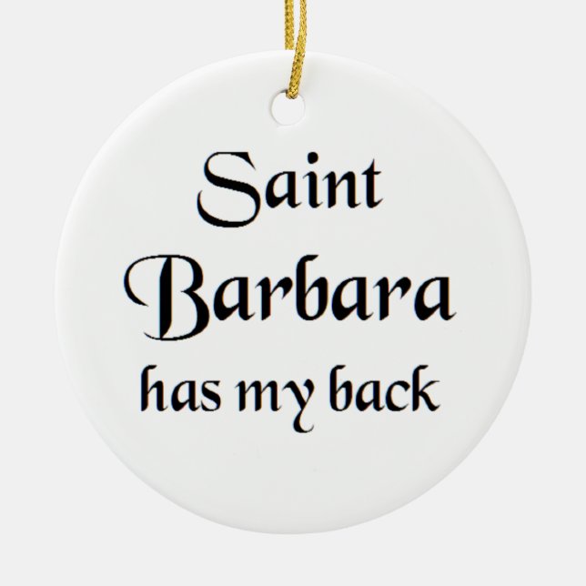 sankta Barbara Julgransprydnad Keramik (Framsidan)
