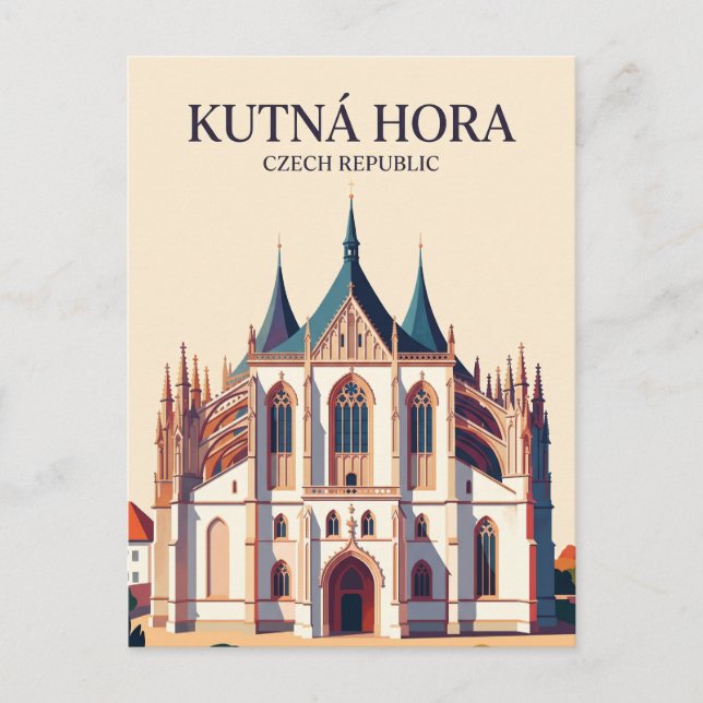 Sankta Barbaras kyrka Tjeckien Vykort (Framsida)