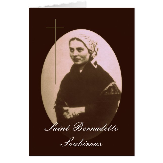 Sankta Bernadette Soubirous Hälsningskort (Framsidan)