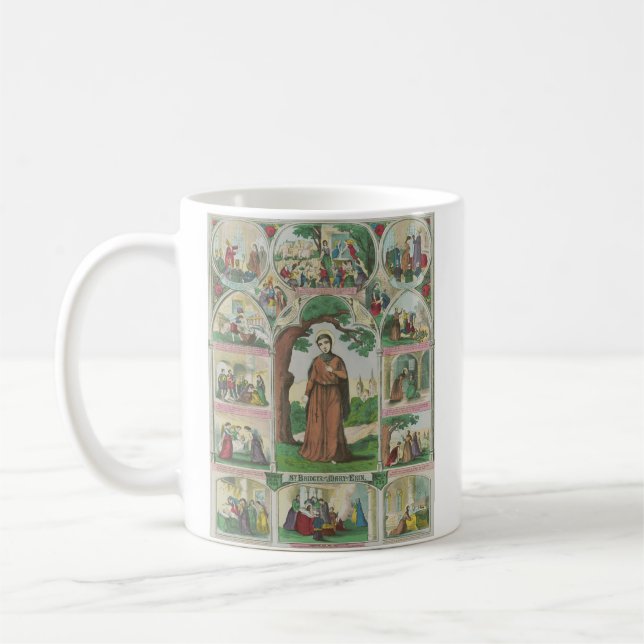 Sankta Brigid av Irland Kaffemugg (Vänster)