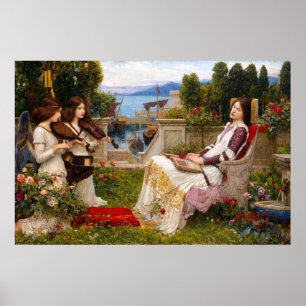 Sankta Cecilia av John William Waterhouse Poster