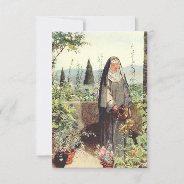 Sankta Clara av Assisi Spegel av evigheten Helgonk Tack Kort (Framsida)