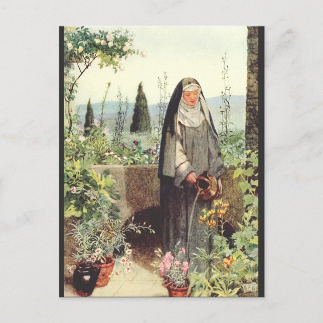 Sankta Clara av Assisi: Televisions helgonbeskydda Helg Vykort (Framsida)