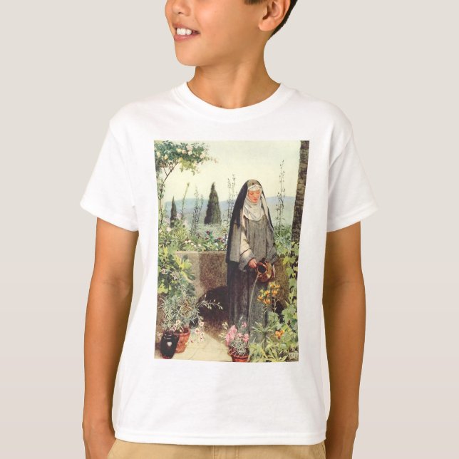 Sankta Clara av Assisi: Televisions helgonbeskydda T Shirt (Framsida)
