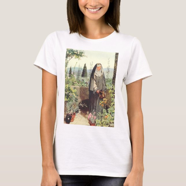 Sankta Clara av Assisi: Televisions helgonbeskydda T Shirt (Framsida)