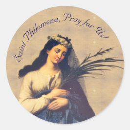 Sankta Filomena Runt Klistermärke