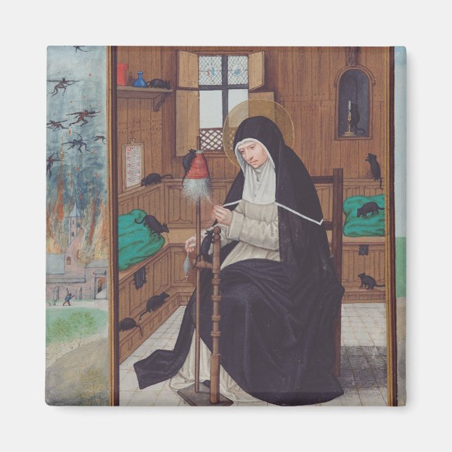 Sankta Gertrud av Helfta av Simon Bening Magnet (Framsidan)