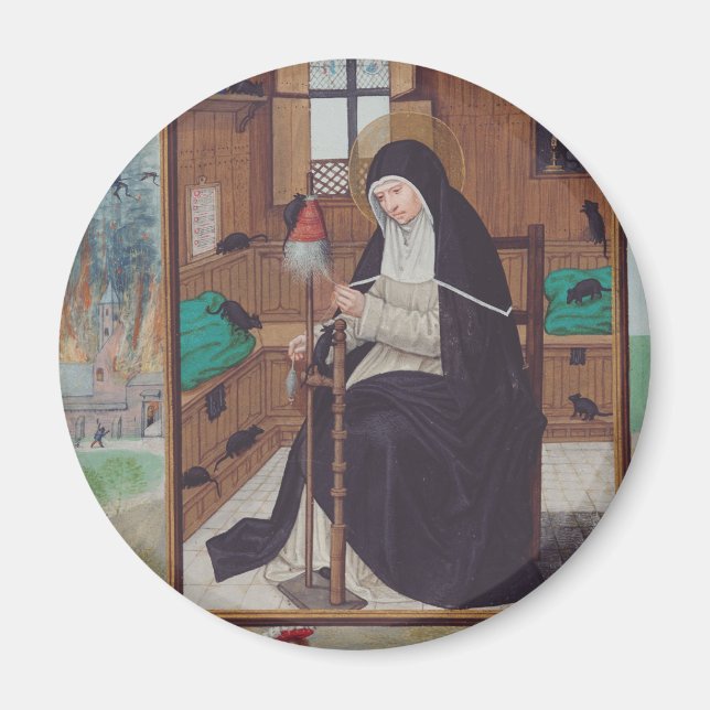 Sankta Gertrud av Helfta av Simon Bening Magnet (Framsidan)