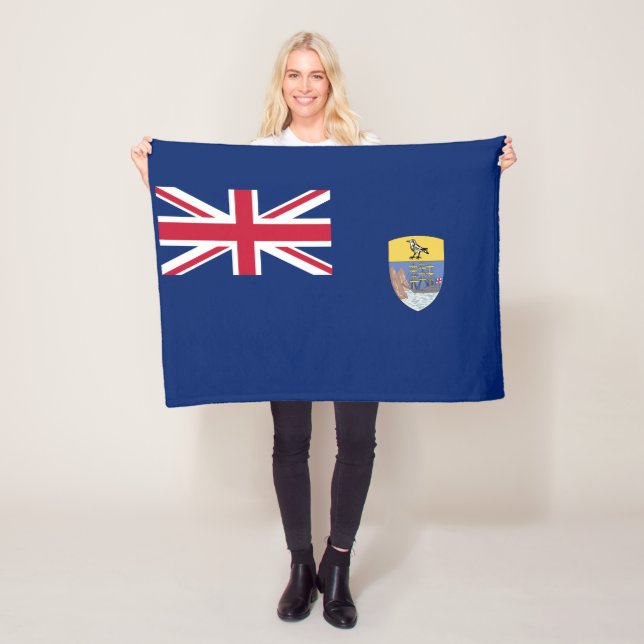  Sankta Helenas flagga Fleecefilt (På plats)