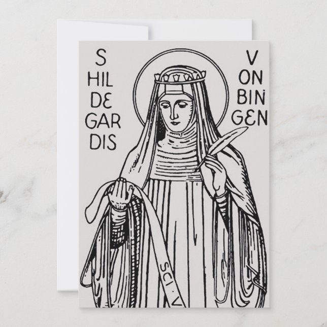 Sankta Hildegard av Bingen benediktinabbess Inbjudningar (Framsida)