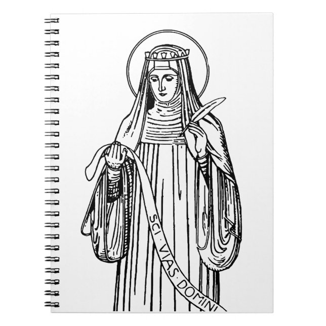 Sankta Hildegard av Bingen medeltida mystiker Anteckningsbok (Framsidan)