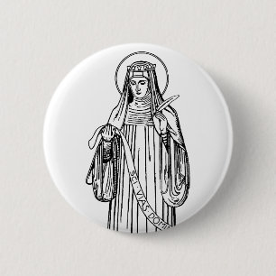 Sankta Hildegard av Bingen medeltida mystiker Knapp