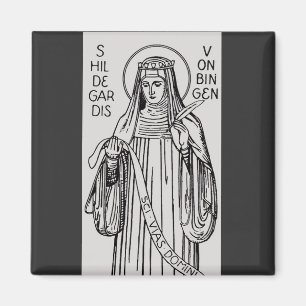 Sankta Hildegard av Bingen medeltida mystiker Magnet