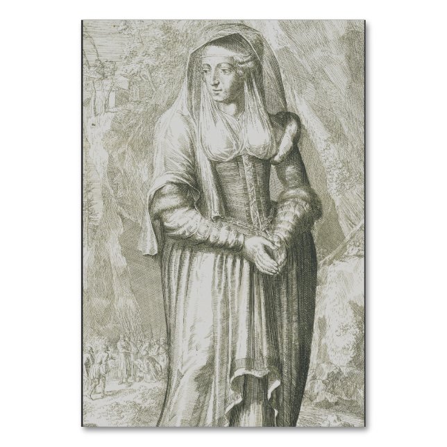 Sankta Hildegard av Bingen Medeltida mystisk konst Bordsnummer (Framsidan)
