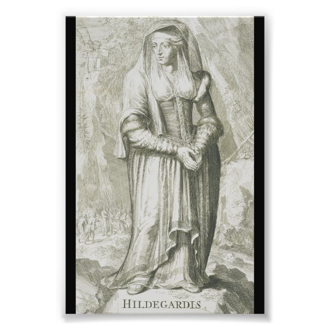 Sankta Hildegard av Bingen Medeltida Mystisk Konst Fototryck (Framsidan)