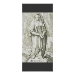 Sankta Hildegard av Bingen Medeltida Mystisk Konst Reklamkort