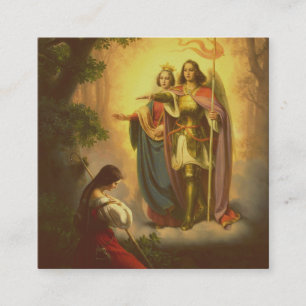 Sankta Jeanne d'Arc Fyrkantigt Visitkort