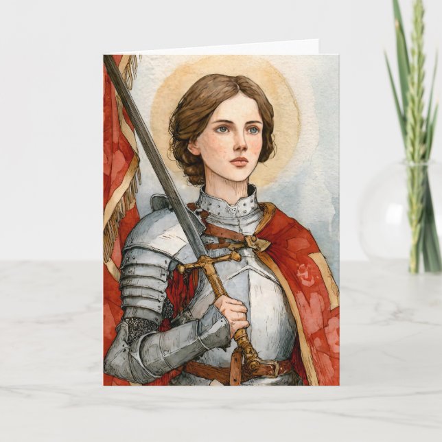 Sankta Jeanne d'Arc i rustning Kort (Framsida)