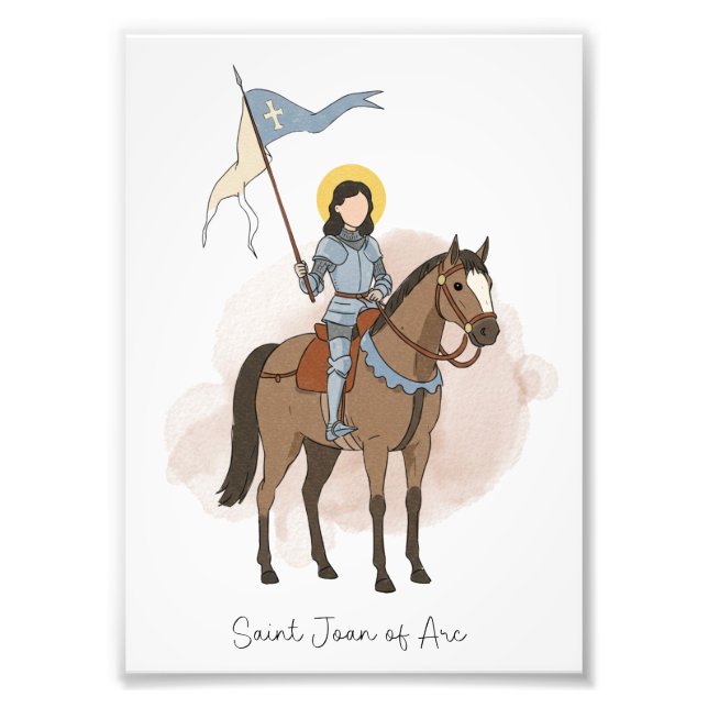 Sankta Jeanne d'Arc, katolsk helgon fototryck (Framsidan)