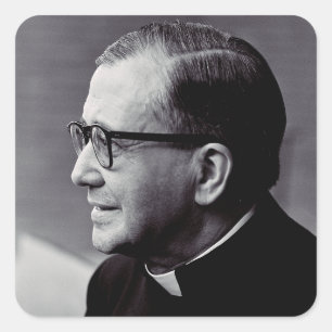Sankta Josemaria Escriva Fyrkantigt Klistermärke