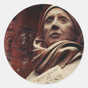Sankta Julian av Norwich Runt Klistermärke