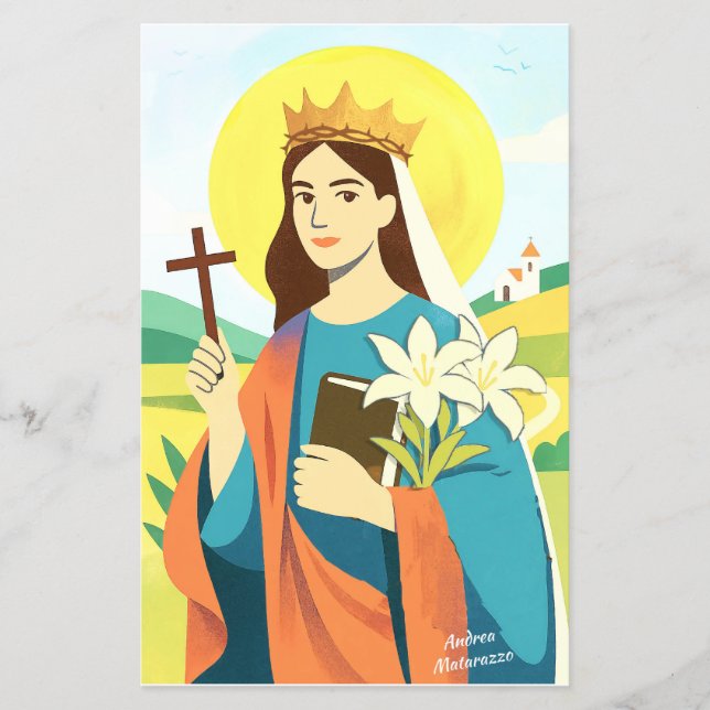 Sankta Katarina av Siena Flygblad (Framsidan)