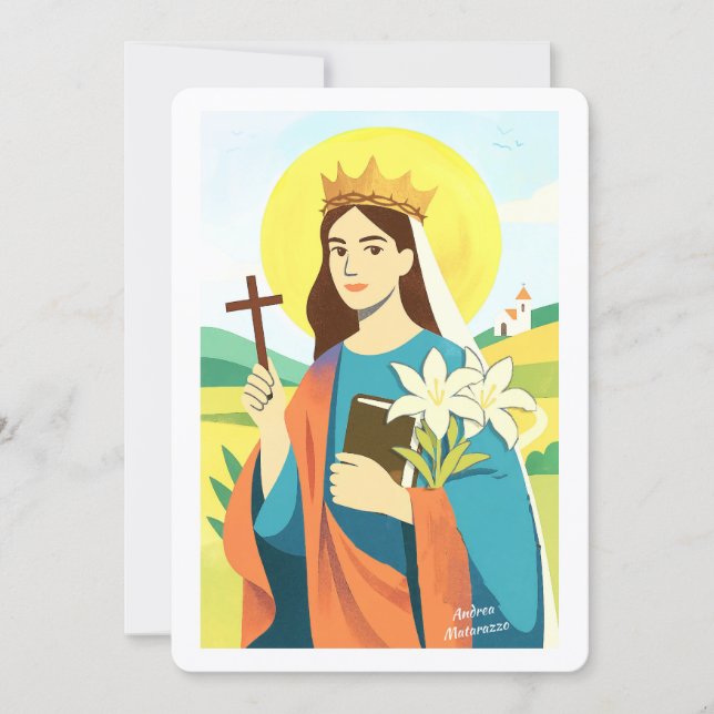 Sankta Katarina av Siena Julkort (Framsida)