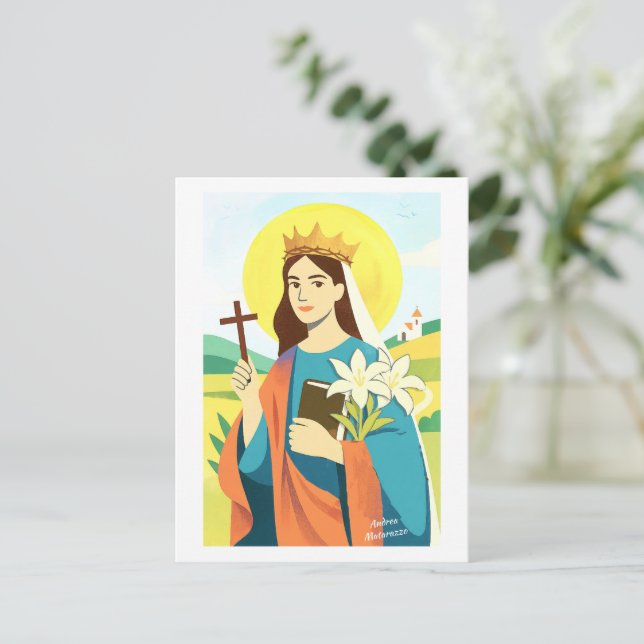 Sankta Katarina av Siena Vykort (Stående Fram)
