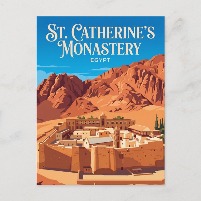 Sankta Katarinas kloster Egypten Vykort (Framsida)
