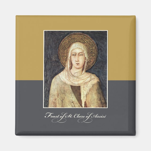Sankta Klaras av Assisi högtidsdag välsignelser Magnet (Framsidan)