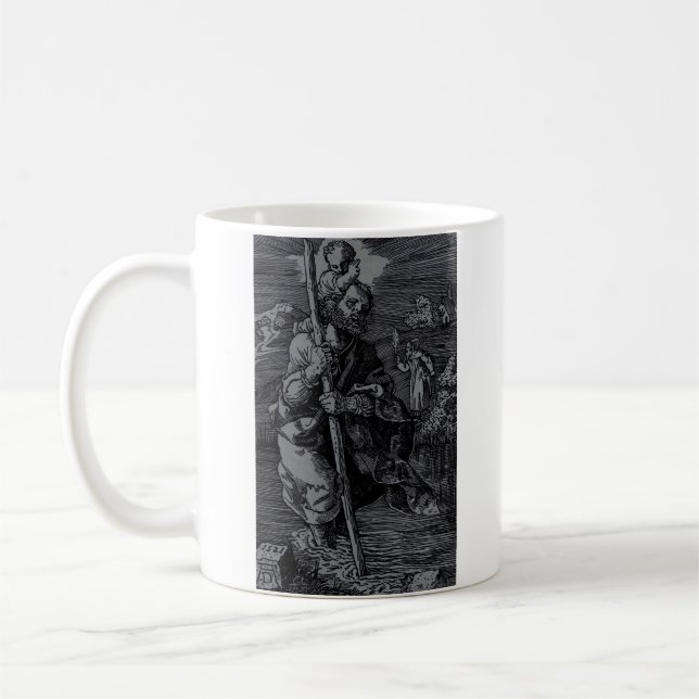 Sankta Kristoffer vördad av kristna  Kaffemugg (Vänster)