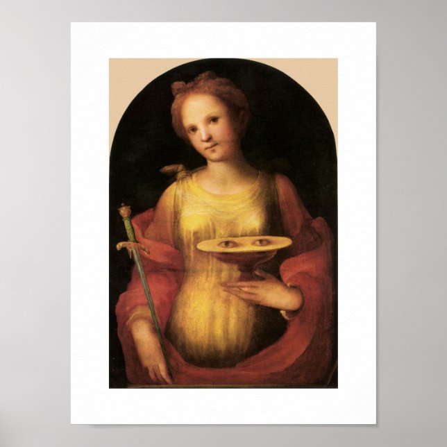 Sankta Lucia av Domenico Beccafumi, 1521 Poster (Framsidan)