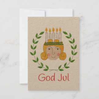 Sankta Lucia Greeting Card (platta kort) Kort
