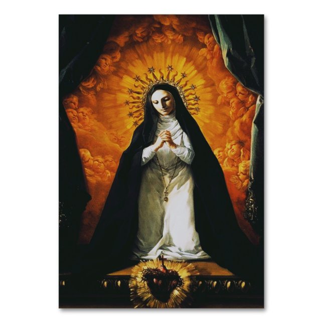 Sankta Margareta Maria Alacoque Bordsnummer (Framsidan)