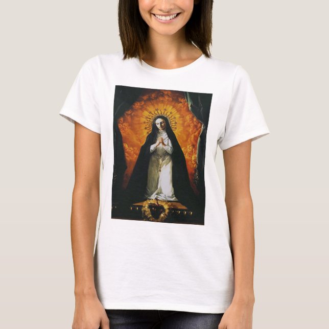 Sankta Margareta Maria Alacoque T Shirt (Framsida)