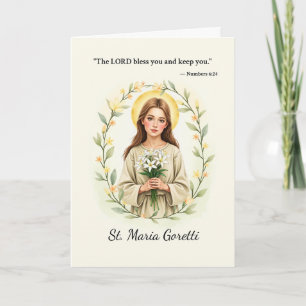 Sankta Maria Goretti Guds frid och välsignelser Kort