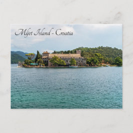 Sankta Maria kloster på ön Mljet - Kroatien Vykort