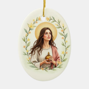 Sankta Maria Magdalena Guds frid och välsignelser Julgransprydnad Keramik